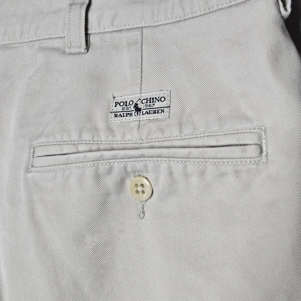 Vintage Polo Ralph Lauren Tyler‎ Shorts Mens 35 Khaki Classic Chino Pleated 90s